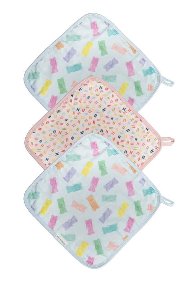 Loulou Lollipop Washcloth Gummy Bear 3pk