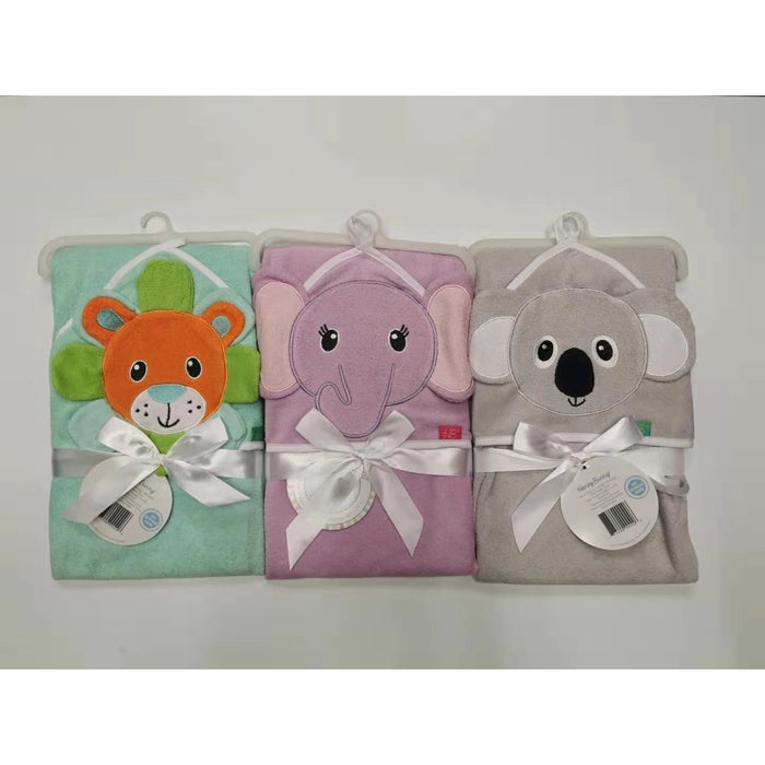 Honey Bunny Terry Cotton Hooded Towel Assortment 1pc BH29