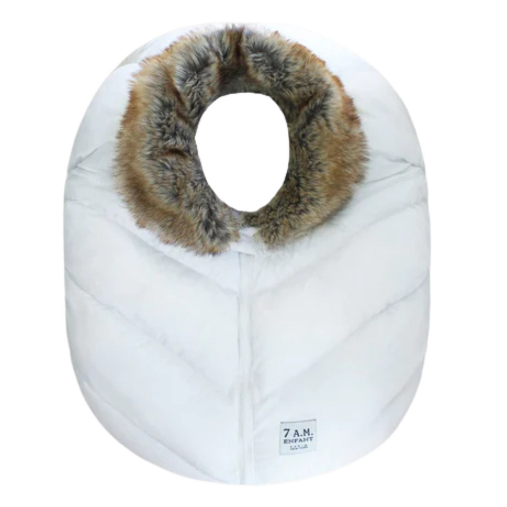7 AM Enfant Cocoon White Faux Fur Collar