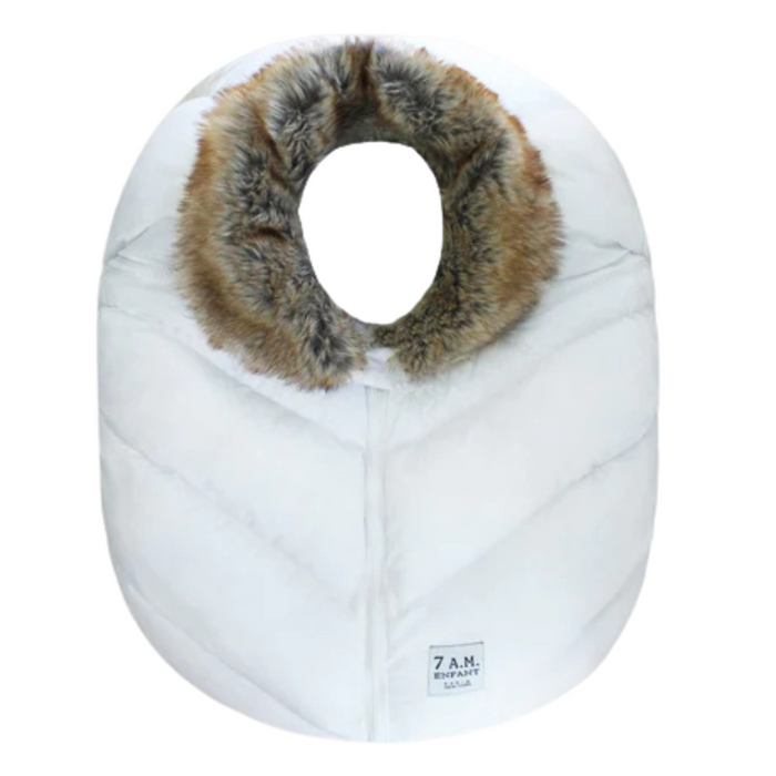 7 AM Enfant Cocoon White Faux Fur Collar