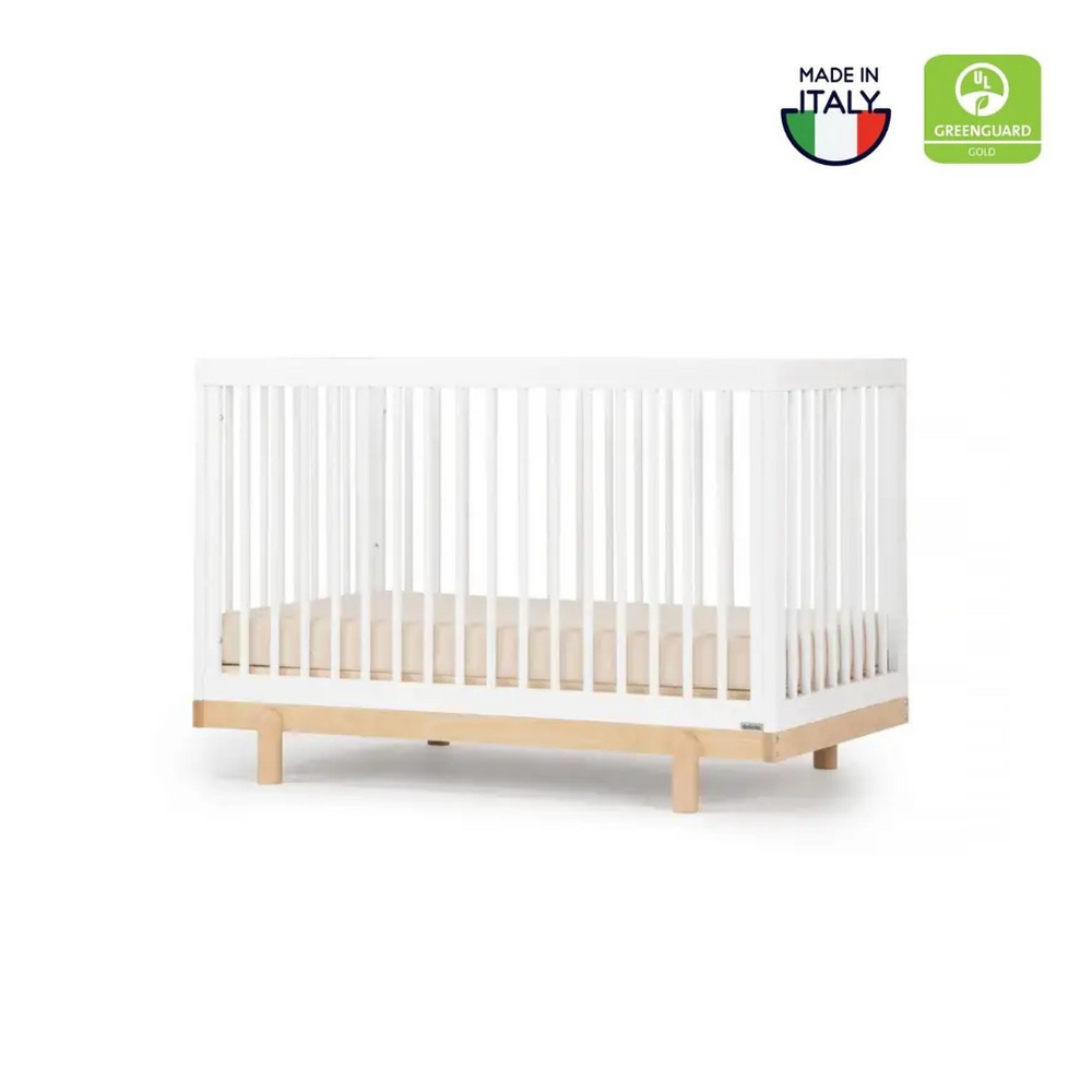 Dadada Bliss 4-in-1 Convertible Crib - White/Natural