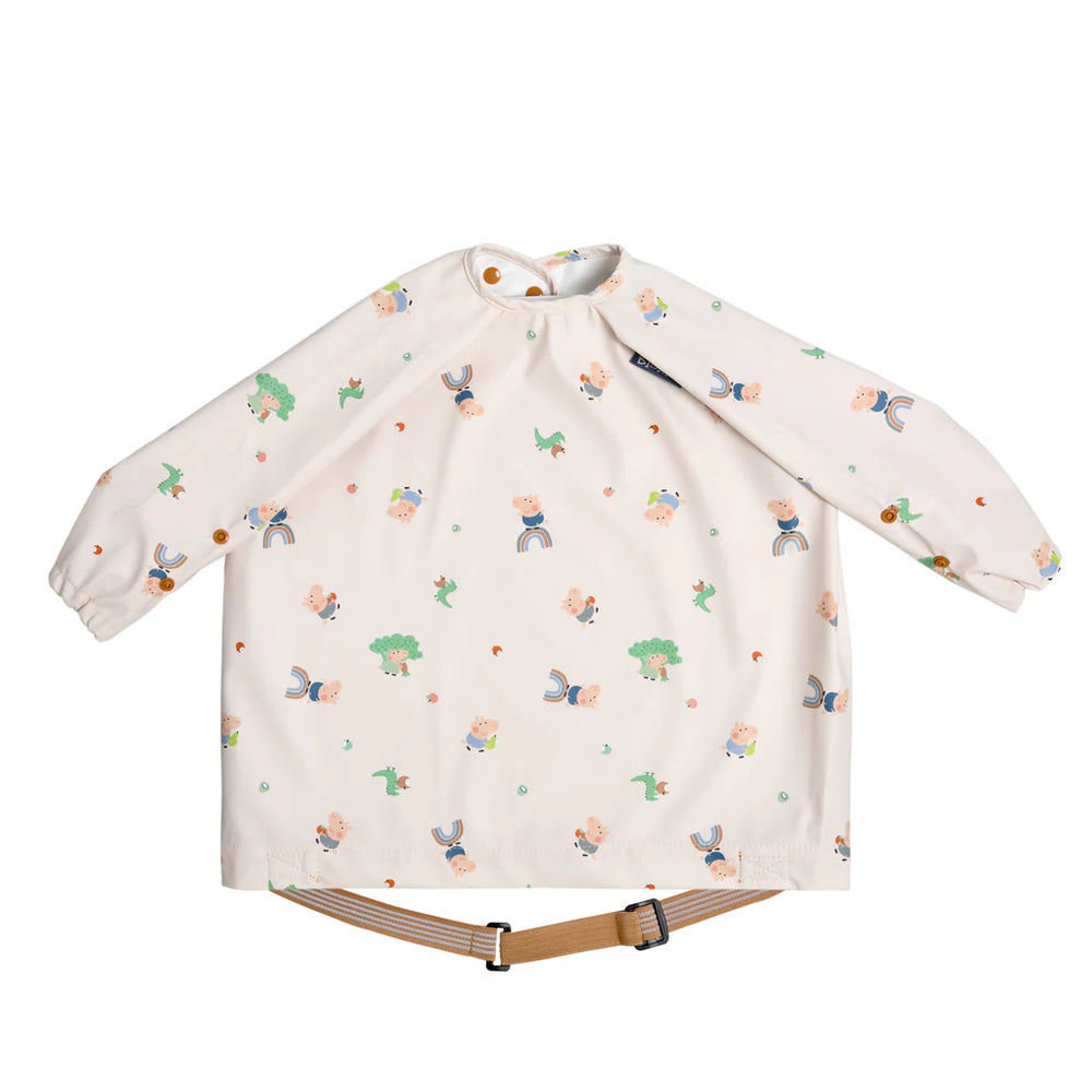 Bibado Coverall Long Sleeve Weaning Bib - George Pig BIB505R