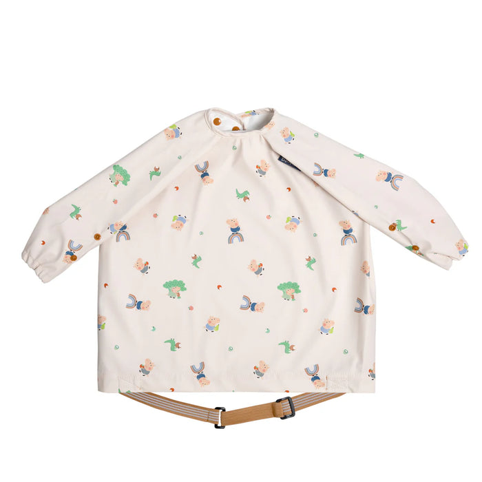 Bibado Coverall Long Sleeve Weaning Bib - George Pig BIB505R