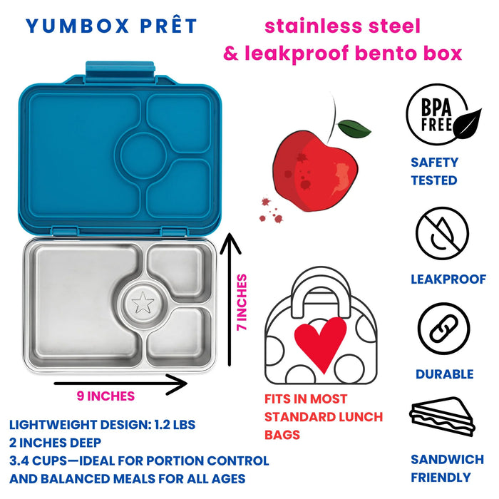 Yumbox PRET Stainless Steel Bento - Normandy Blue