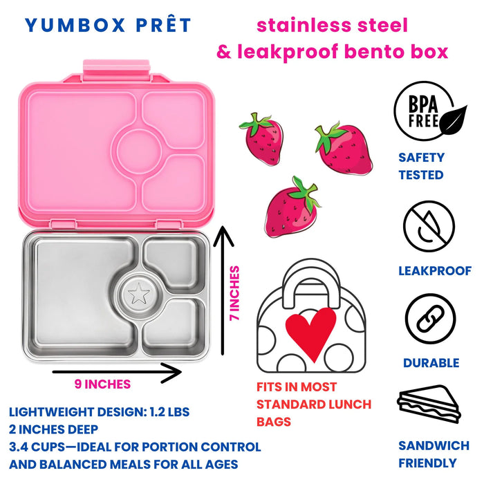 Yumbox PRET Stainless Steel Bento - Versailes Pink