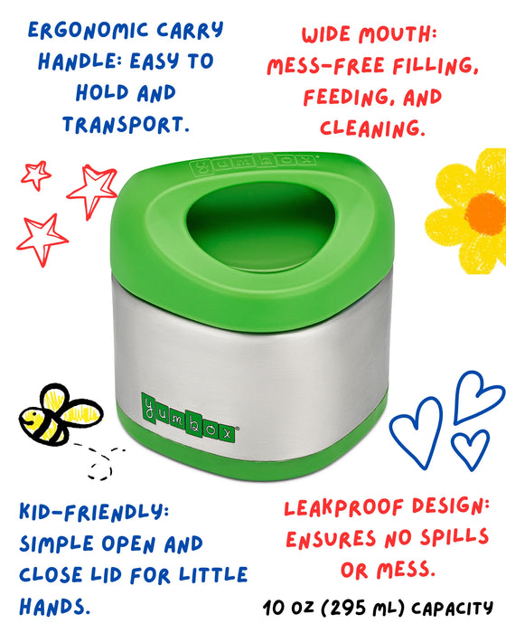 Yumbox Cubi Thermal Food Jar 10oz - Apple Green