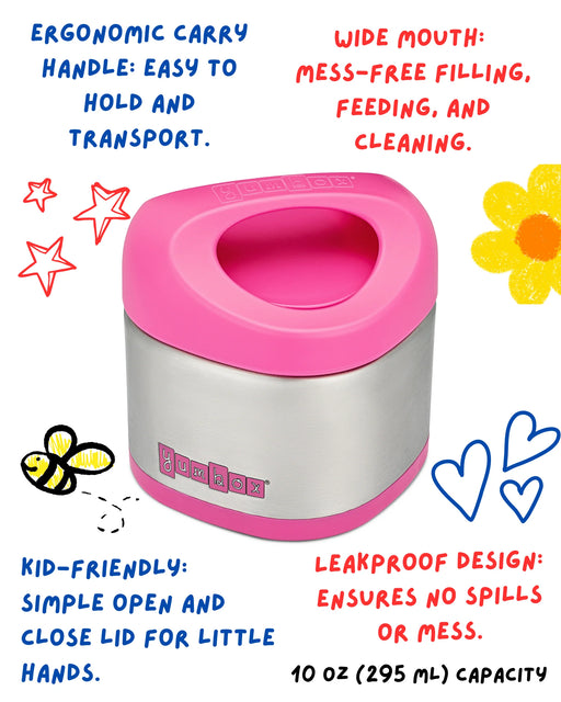 Yumbox Cubi Thermal Food Jar 10oz - Berry Pink