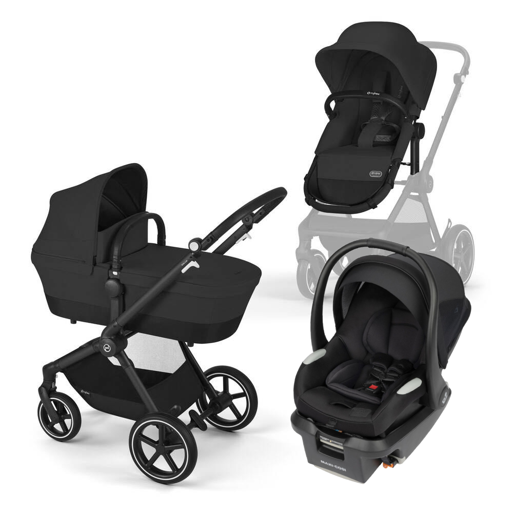 Cybex EOS Lux + Maxi Cosi Mico Luxe+ Black/Twillic Black Bundle