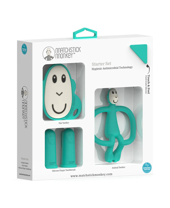 Matchstick Monkey Teething Starter Set - Green
