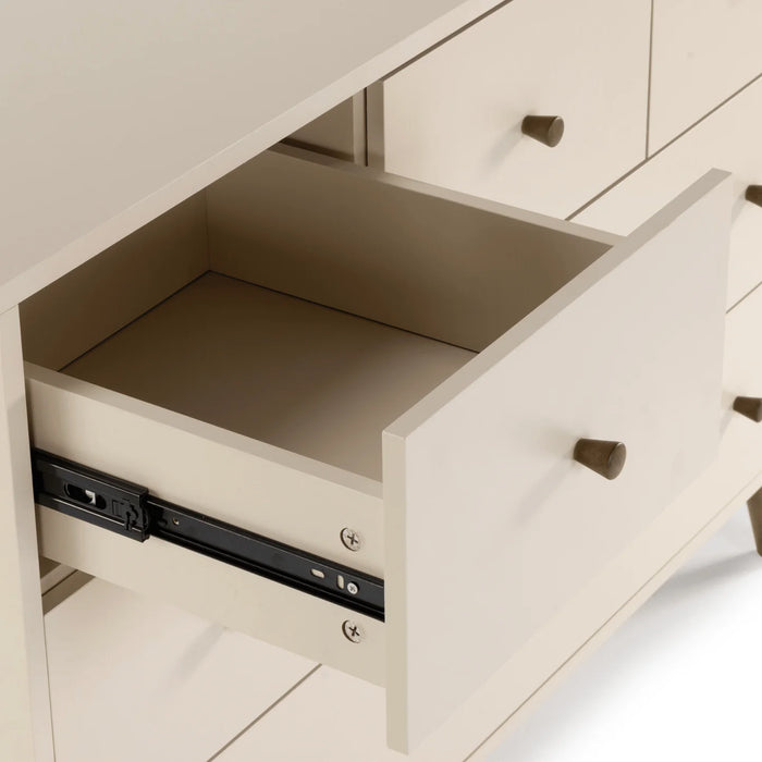Dadada Austin 5-Drawer Dresser - White/Walnut Oak (2box)