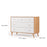 Dadada Austin 5-Drawer Dresser - White/Red Oak (2box)