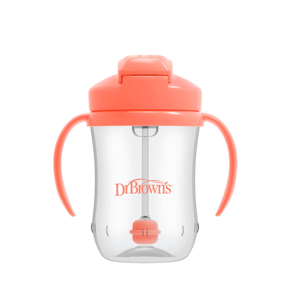 Dr Brown's Baby's First Straw Cup 9oz - Coral