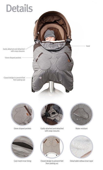 IAngel Carrier Cover LEVE Four Season Warmer Check Charcoal