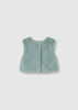 Mayoral Faux Fur Vest Set- Anis