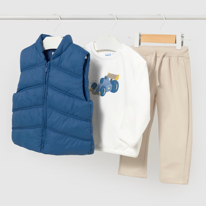 Mayoral Pullover Vest Set-Indigo
