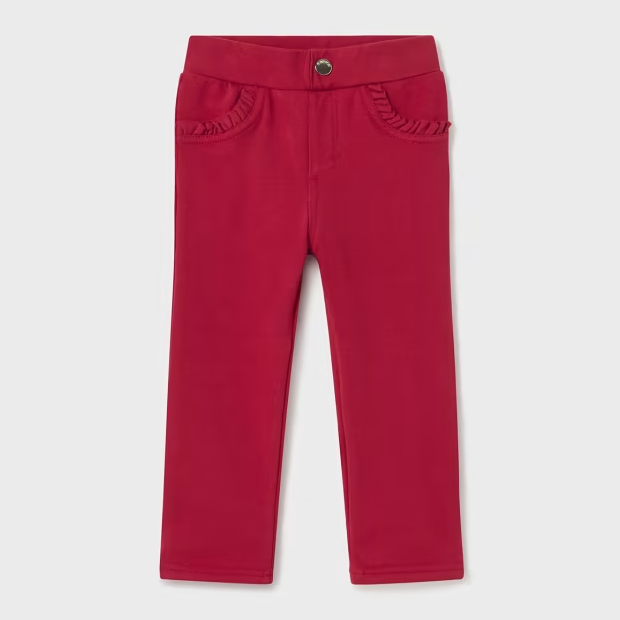 Mayoral Fleece Basic Trousers - Rojo 560