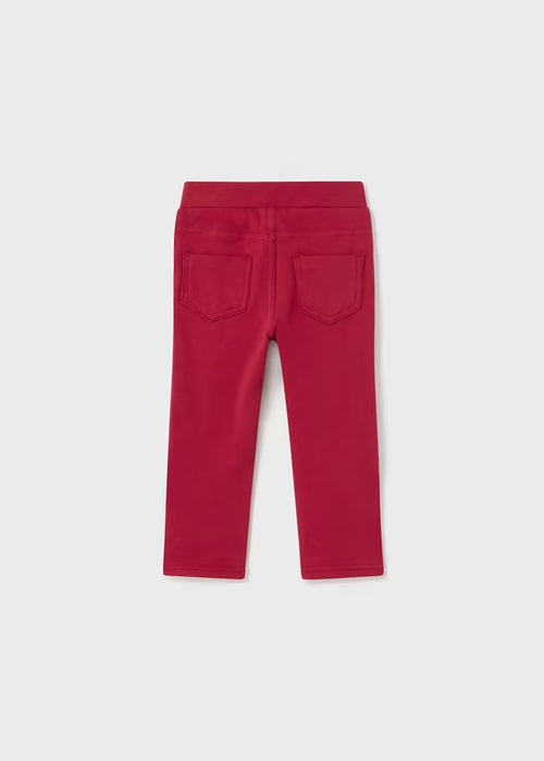 Mayoral Fleece Basic Trousers - Rojo 560