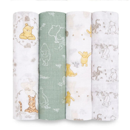 Aden + Anais Swaddle Plus 4pk Disney Winnie Friends