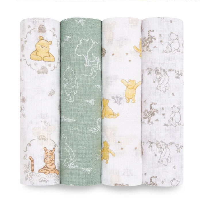Aden + Anais Swaddle Plus 4pk Disney Winnie Friends