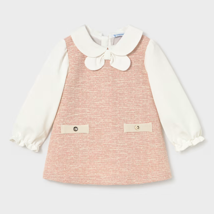 Mayoral Tweed-Knit Combined Dress - Prestisui