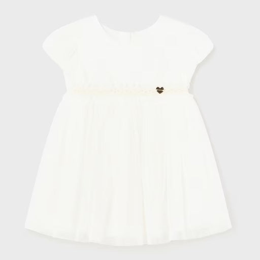 Mayoral Pleated Tulle Dress - Crudo