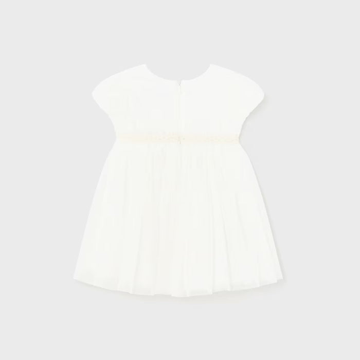 Mayoral Pleated Tulle Dress - Crudo