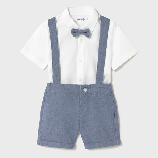 Mayoral 3Pcs Dressy Bermuda Set - Regata