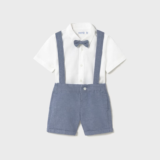 Mayoral 3Pcs Dressy Bermuda Set - Regata