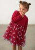 Mayoral Knit Tulle Dress - Rojo
