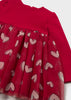 Mayoral Knit Tulle Dress - Rojo
