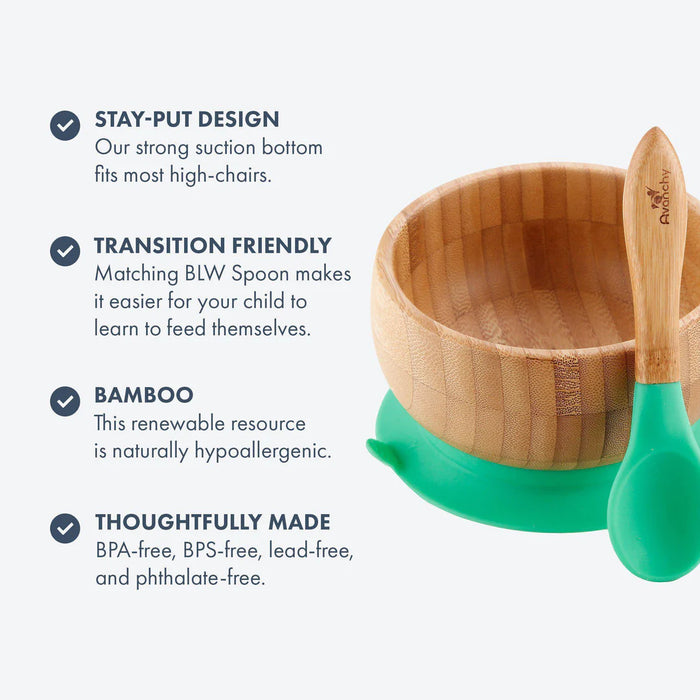 Avanchy Baby Bamboo Bowl&Spoon Gray