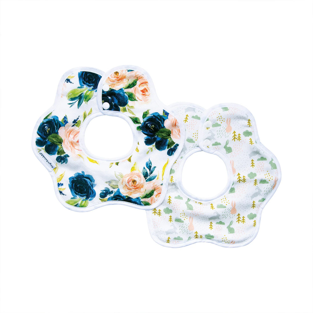 Tiny Twinkle Roundabout Bib 2pk - Blush