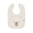 Piccolo Bambino Milk Bib 5pk 3 embroidered & 2 all over printed - Beige