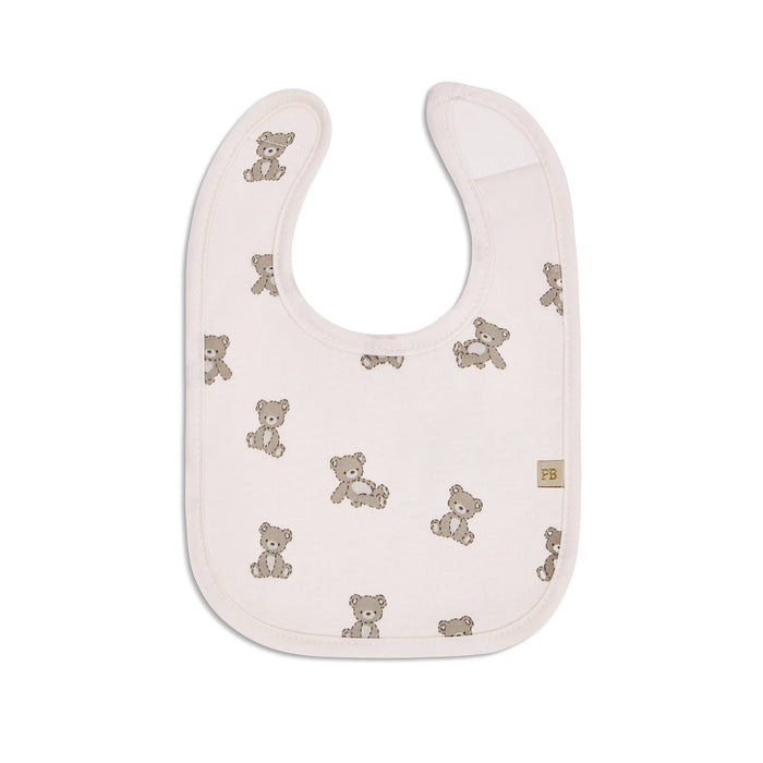 Piccolo Bambino Milk Bib 5pk 3 embroidered & 2 all over printed - Pink