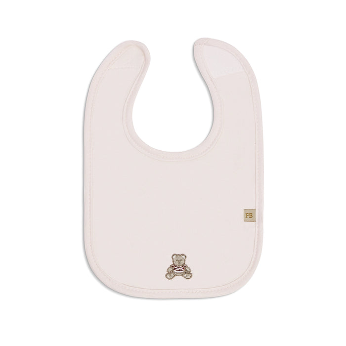 Piccolo Bambino Milk Bib 5pk 3 embroidered & 2 all over printed - Pink
