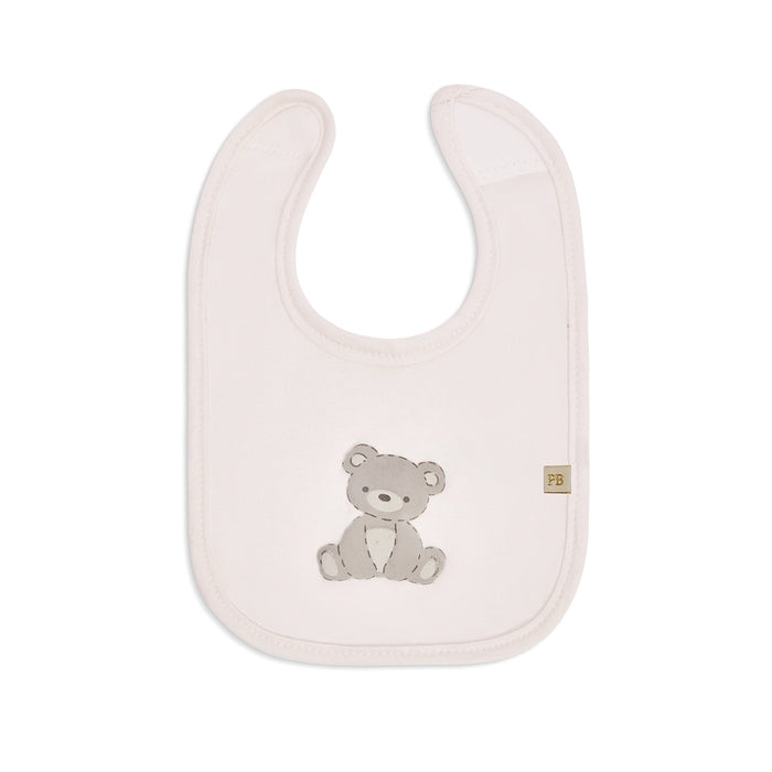 Piccolo Bambino Milk Bib 5pk 3 embroidered & 2 all over printed - Pink