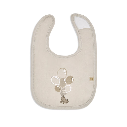 Piccolo Bambino 5 Milk Bib Set 2 all over printed & 3 solid - Beige