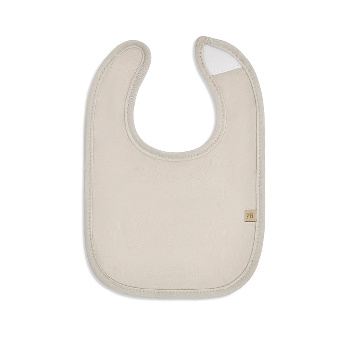 Piccolo Bambino 5 Milk Bib Set 2 all over printed & 3 solid - Beige