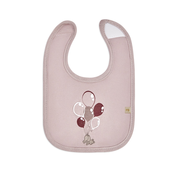 Piccolo Bambino 5 Milk Bib Set 2 all over printed & 3 solid - Pink