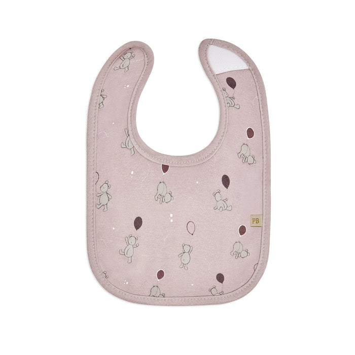 Piccolo Bambino 5 Milk Bib Set 2 all over printed & 3 solid - Pink