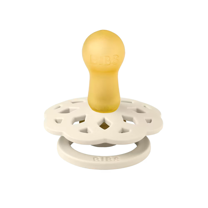 Bibs Pacifier Boheme 2Pk - Ivory/Blossom 0-6M