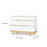 Dadada Bliss 6-Drawer Dresser - White/Natural (2box)