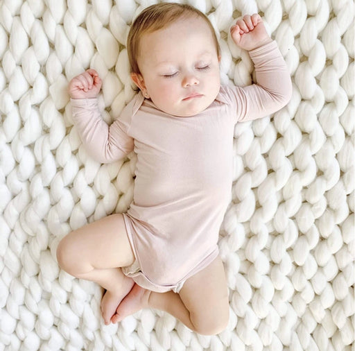 Kyte Baby Bamboo Bodysuit Long Sleeve - Blush