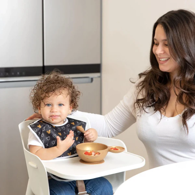 Bumkins Silicone First Feeding Set w/Lid & Spoon - Minnie Mouse