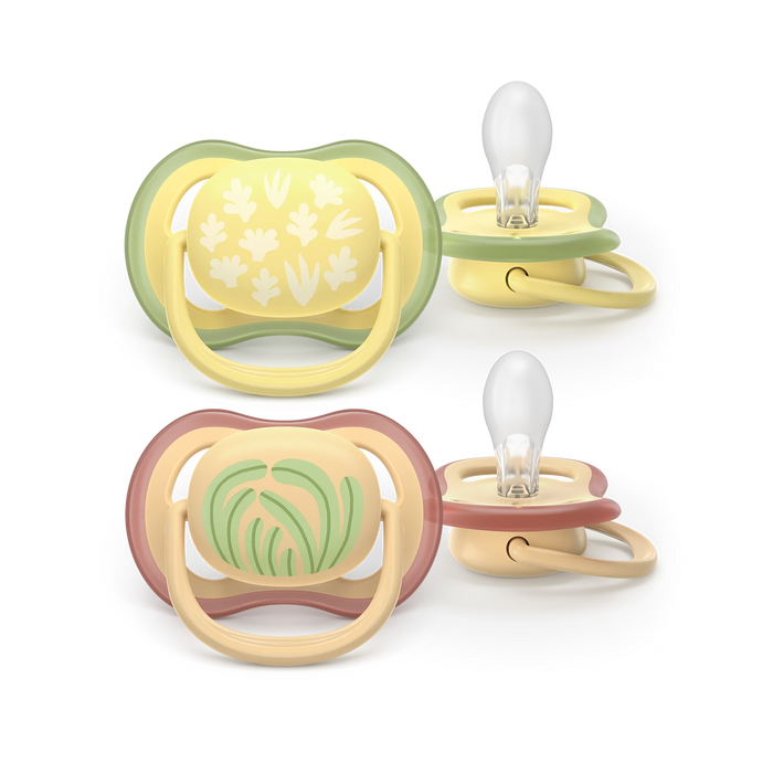 Avent Ultra Air Pacifier 2pk 0-6M - Tropical/Plants