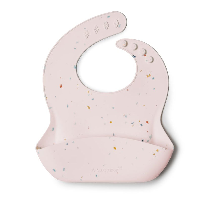 Loulou Lollipop Silicone Bib - Confetti Blush