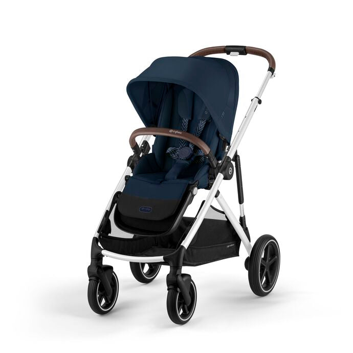 Cybex Gazelle S Stroller - Silver Frame Ocean Blue Seat