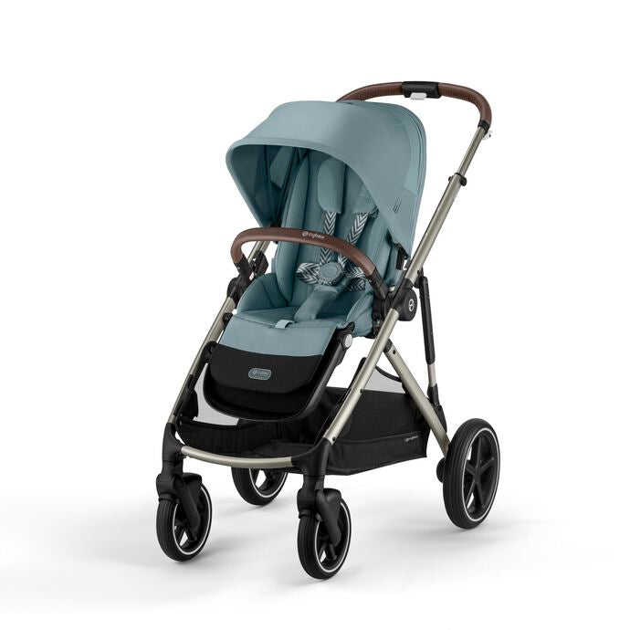 Cybex Gazelle S Stroller - Taupe Frame Sky Blue Seat