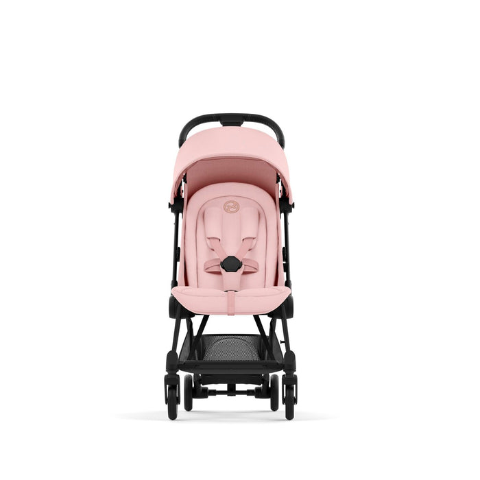 Cybex Coya Ultra-compact Stroller Matt Black Frame - Peach Pink