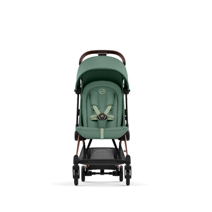 Cybex Coya Ultra-compact Stroller Rosegold Frame - Leaf Green